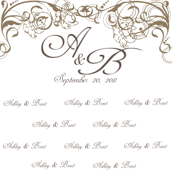 step and repeat design -wedding